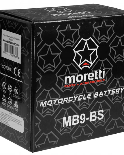 NAUJAS AKUMULIATORIUS 9AH MORETTI MB9 BS GELINIS AGM QUAD ATV Martinelli