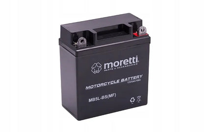 NAUJAS AKUMULIATORIUS MORETTI AGM (Gel) MB5L-BS MOTOROLERIUI KETURRACIUI MOPEDUI 5AH