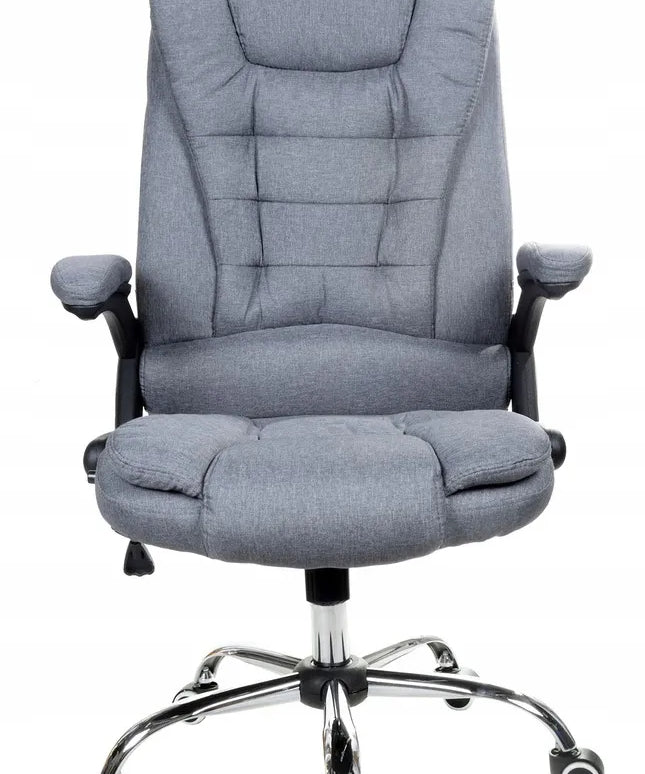 NAUJAS pilkas medžiaginis biuro fotelis FBJ011