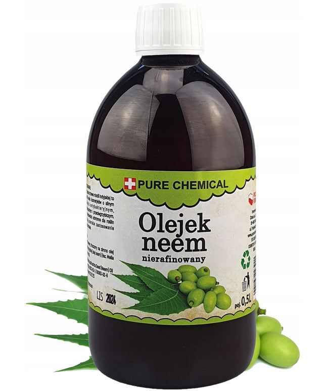 Neem aliejus nerafinuotas natūralus šalto spaudimo 500ml 0,5L