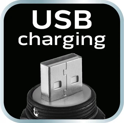 NEO įkraunamas LED priekinis žibintas su USB jungtimi