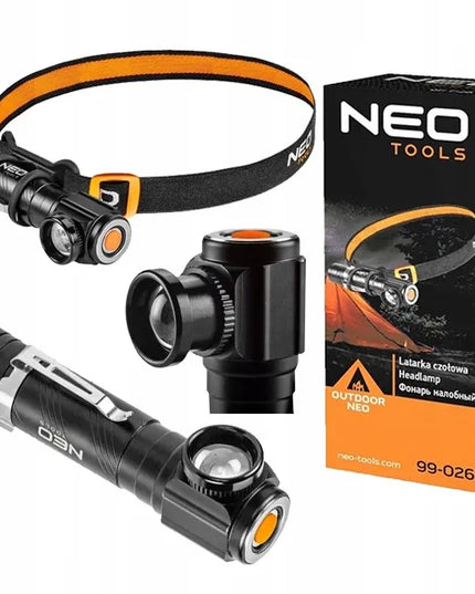 NEO įkraunamas LED priekinis žibintas su USB jungtimi