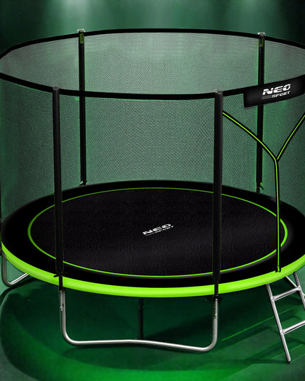 Neo-sport sodo batutas 183 cm (6 ft) su išoriniu tinklu ir kopėčiomis