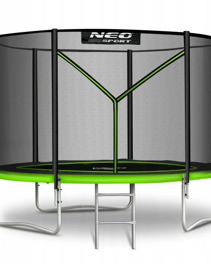 Neo-sport sodo batutas 183 cm (6 ft) su išoriniu tinklu ir kopėčiomis