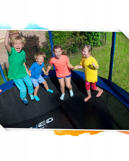 Neo-sport sodo batutas 183 cm (6 pėdų) su išoriniu tinklu ir kopėčiomis