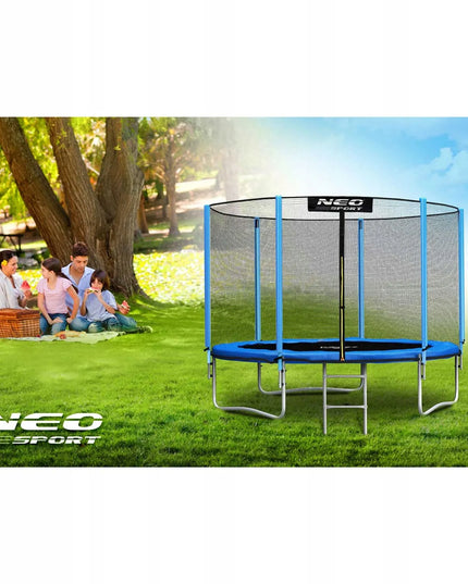 Neo-sport sodo batutas 183 cm (6 pėdų) su išoriniu tinklu ir kopėčiomis