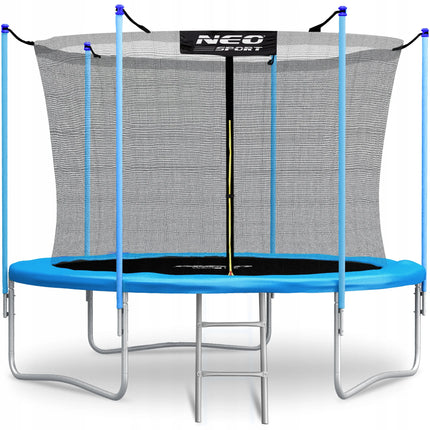 Neo-sport sodo batutas 6 pėdų / 183 cm su vidiniu apsauginiu tinklu ir kopėčiomis