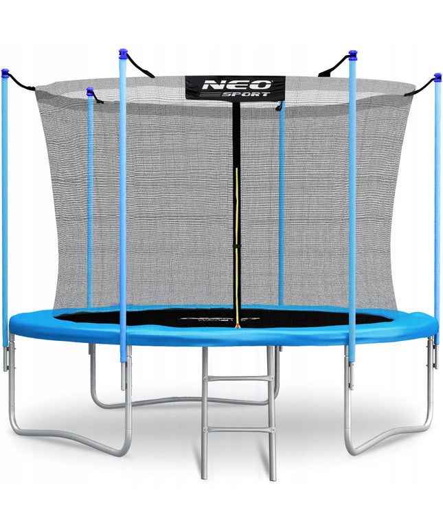 Neo-sport sodo batutas 6 pėdų / 183 cm su vidiniu apsauginiu tinklu ir kopėčiomis