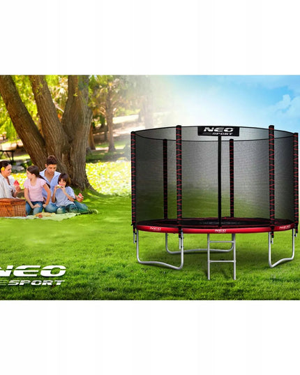 Neo-sport sodo batutas 6FT/183 cm su išoriniu tinklu ir kopėčiomis
