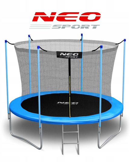 Neo-sport sodo batutas 6ft/183cm su vidiniu tinklu ir kopėčiomis