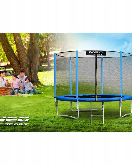 Neo-sport sodo batutas 8ft (252 cm) su išoriniu tinklu ir kopėčiomis