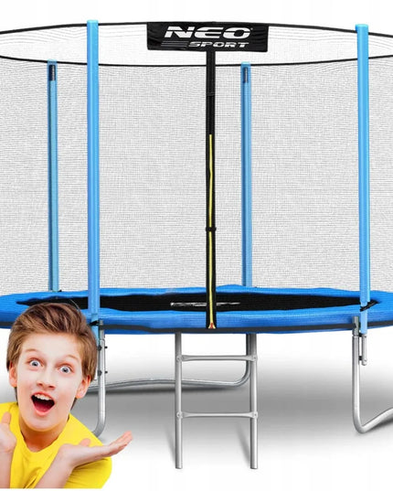 Neo-sport sodo batutas 8ft (252 cm) su išoriniu tinklu ir kopėčiomis