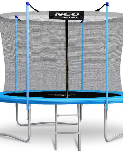 Neo-sport sodo batutas 8ft/252cm su vidiniu apsauginiu tinklu ir kopėčiomis