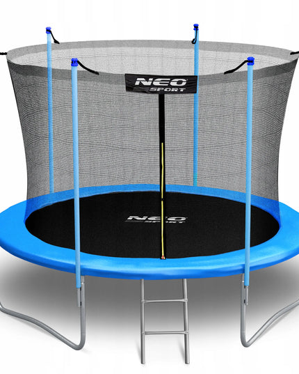 Neo-sport sodo batutas 8ft/252cm su vidiniu apsauginiu tinklu ir kopėčiomis
