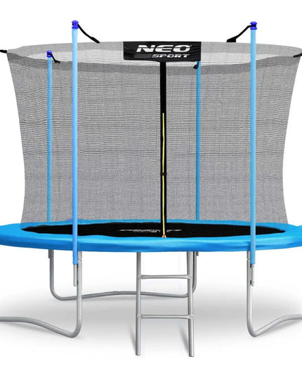 Neo-sport sodo batutas 8ft/252cm su vidiniu apsauginiu tinklu ir kopėčiomis