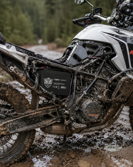 Nereikalaujantis priežiūros motociklo akumuliatorius 12V 10Ah dešininis +