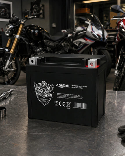 Nereikalaujantis priežiūros motociklo akumuliatorius 12V 10Ah dešininis +