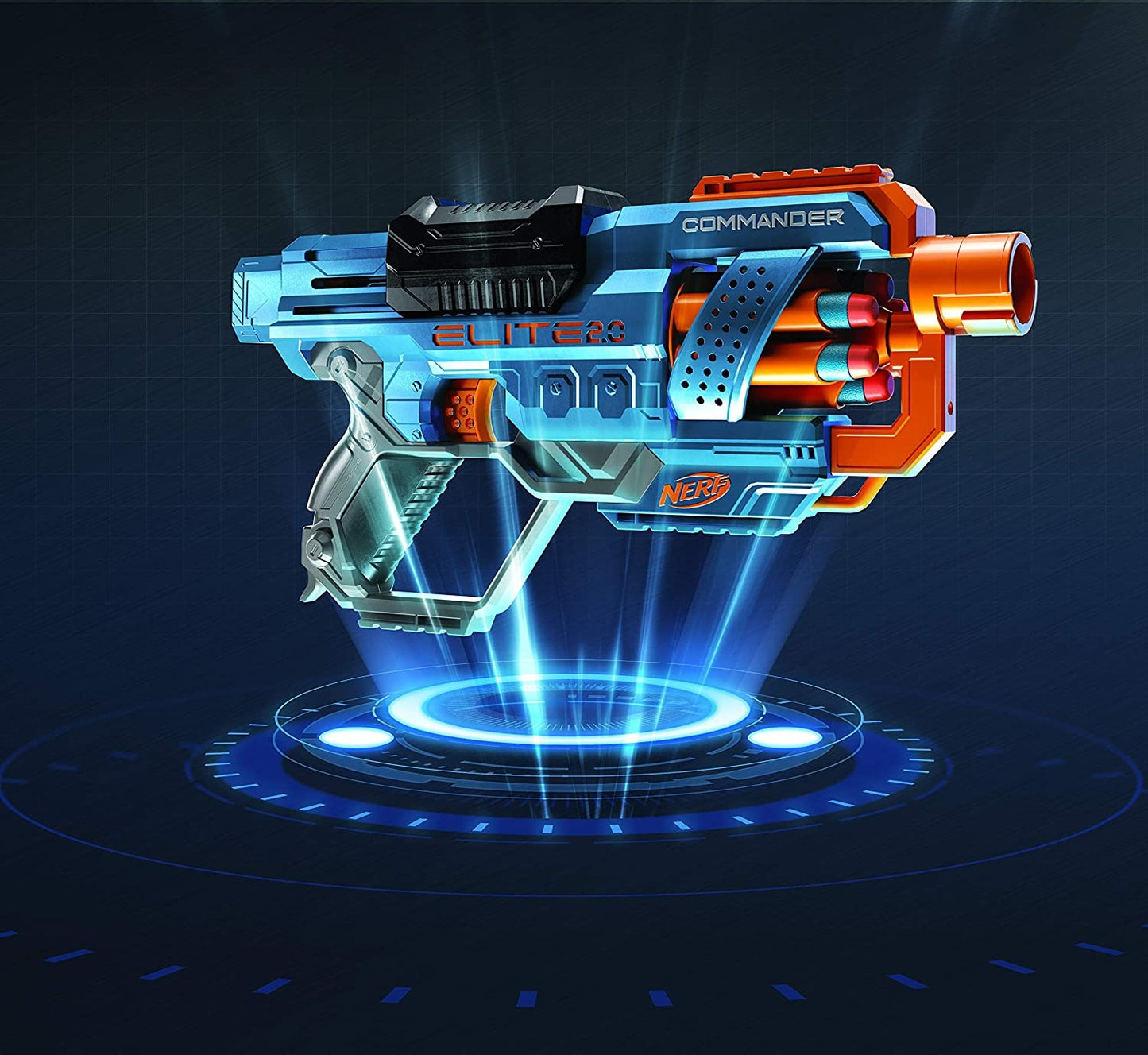 NERF Elite 2.0 Commander RD-6 šautuvas su 12 šovinių HASBRO E9485