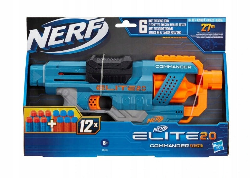 NERF Elite 2.0 Commander RD-6 šautuvas su 12 šovinių HASBRO E9485