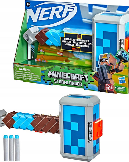 NERF Minecraft Stormlander šaudantis plaktukas F4416 + 3 Nerf Elite strėlės