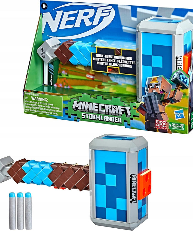 NERF Minecraft Stormlander šaudantis plaktukas F4416 + 3 Nerf Elite strėlės