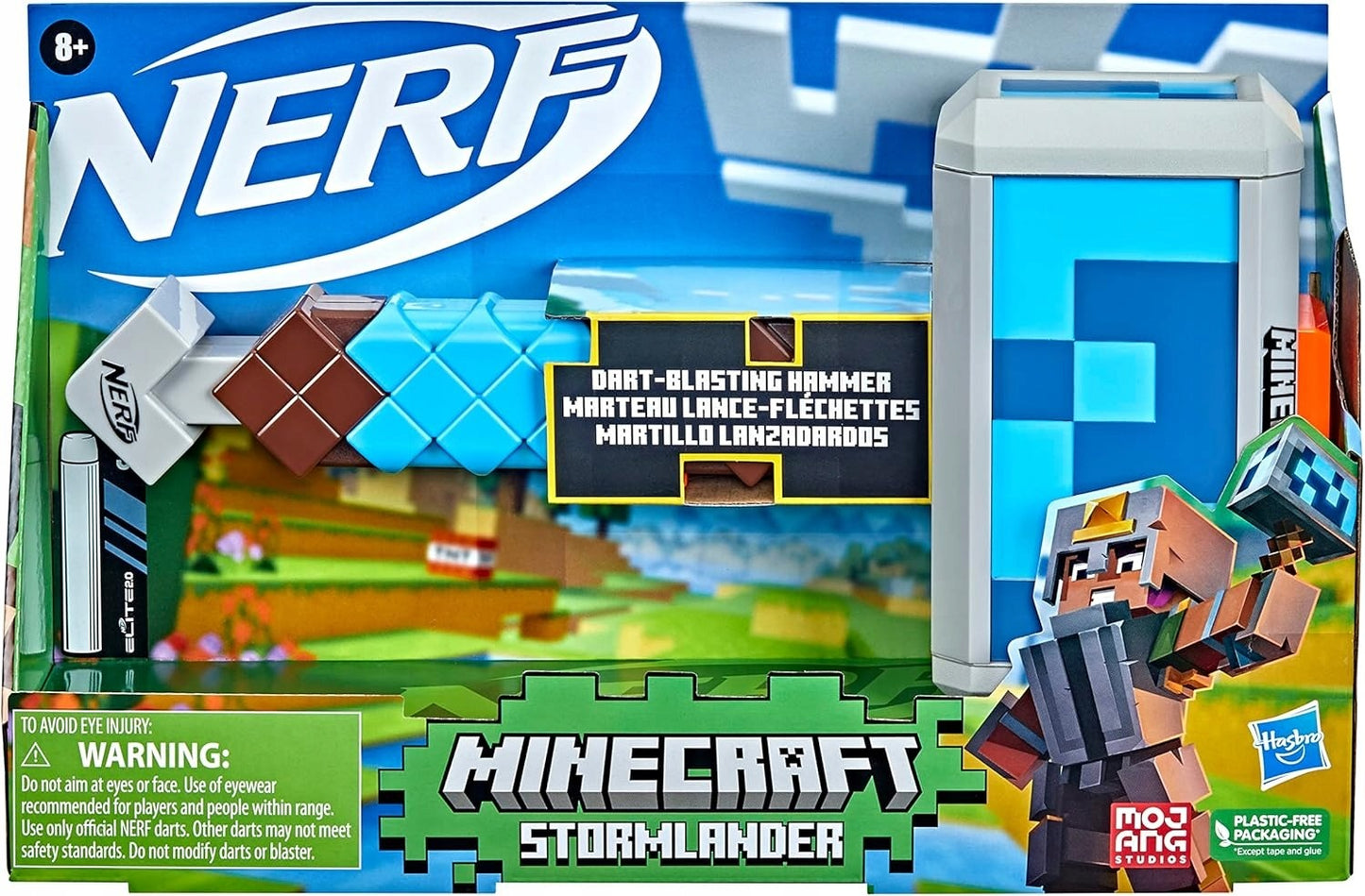 NERF Minecraft Stormlander šaudantis plaktukas F4416 + 3 Nerf Elite strėlės