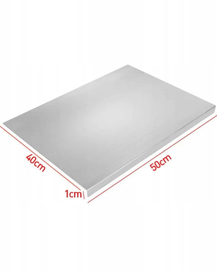 Nerūdijančio plieno pjaustymo lenta virtuvei 50x40 cm, sidabrinė