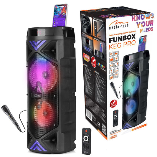 Nešiojama Bluetooth kolonėlė Media-Tech FUNBOX KEG PRO 1400W su Karaoke MT3182