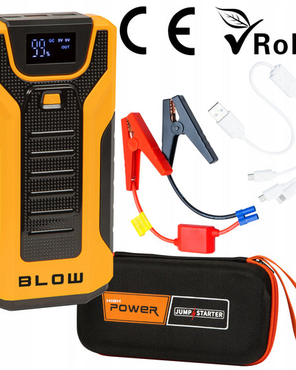 Nešiojamas automobilinis paleidimo įrenginys BLOW JS-30, 30000 mAh, Powerbank ir žibintuvėlis