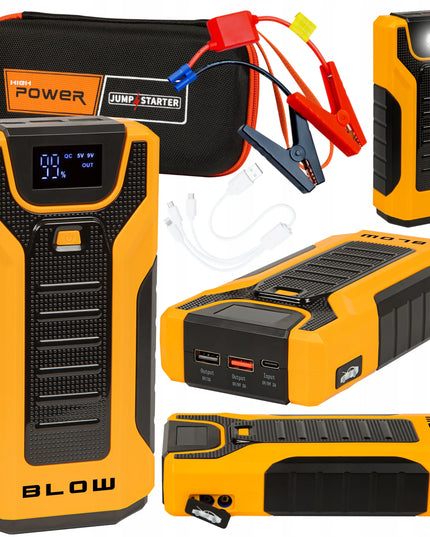 Nešiojamas automobilinis paleidimo įrenginys BLOW JS-30, 30000 mAh, Powerbank ir žibintuvėlis