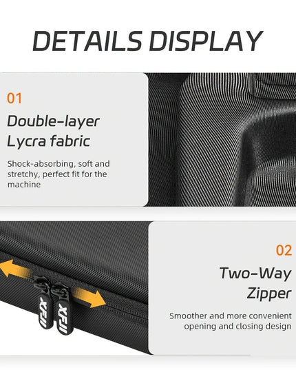 Nešiojamas dėklas DJI Action 3 / 4 / 5 kamerai – kelioninis kietas krepšys su priedų vietomis, apsauga ir dirželiu