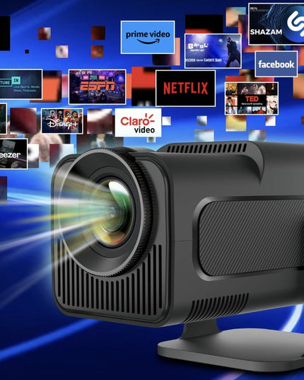 Nešiojamas projektorius HY320 Smart TV su Android 11.0, WiFi6 ir Full HD