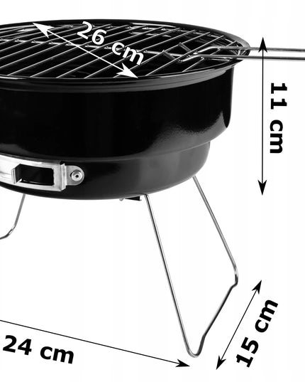 Nešiojamas sulankstomas anglies grilis Easy BBQ GQ2 su transportavimo krepšiu