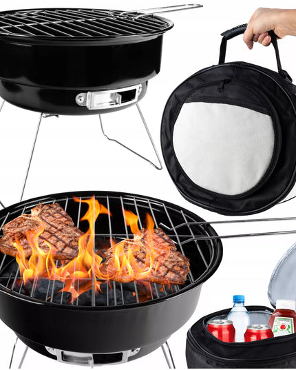 Nešiojamas sulankstomas anglies grilis Easy BBQ GQ2 su transportavimo krepšiu