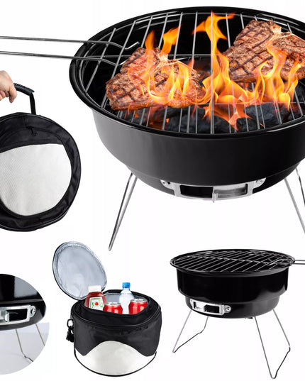Nešiojamas sulankstomas anglies grilis Easy BBQ GQ2 su transportavimo krepšiu