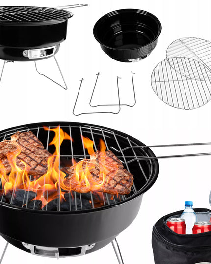 Nešiojamas sulankstomas anglies grilis Easy BBQ GQ2 su transportavimo krepšiu