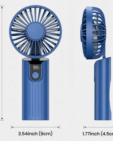 Nešiojamas USB mini ventiliatorius TOPK K38 5000mAh, mėlynas