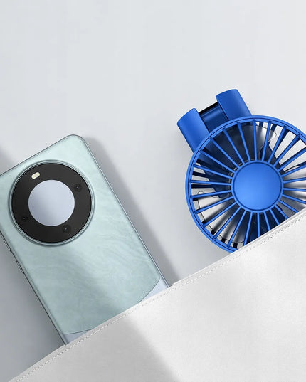 Nešiojamas USB mini ventiliatorius TOPK K38 5000mAh, mėlynas