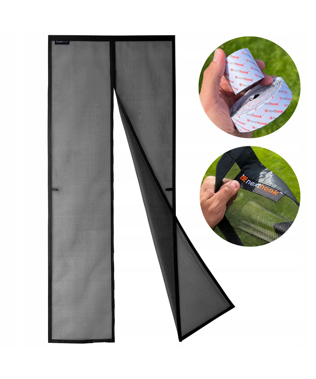 NextHook stiklo pluošto magnetinis durų tinklelis nuo vabzdžių 80x210 cm