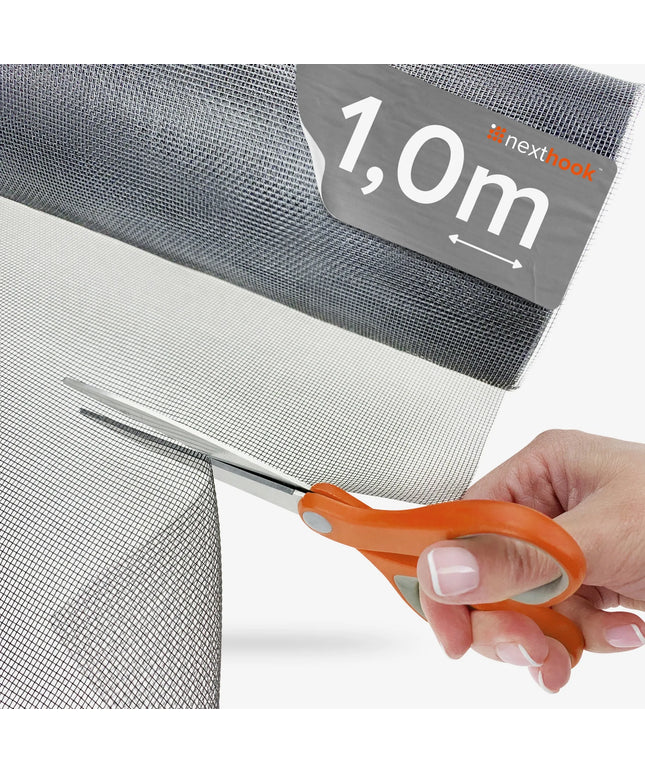 NEXTHOOK tinklelis nuo uodų PILKAS 100 cm, itin tvirtas stiklo pluošto tinklelis