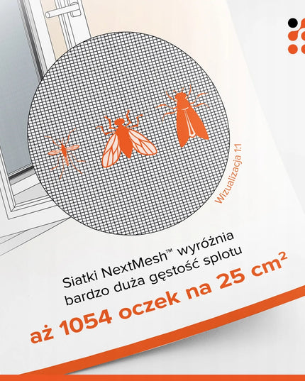 NEXTHOOK tinklelis nuo uodų PILKAS 100 cm, itin tvirtas stiklo pluošto tinklelis