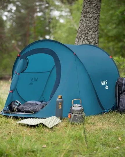 Nils Camp NC3743 savaime išsiskleidžianti kempingo palapinė, mėlyna