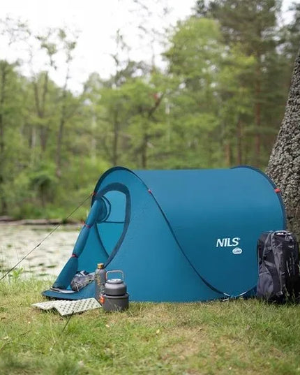Nils Camp NC3743 savaime išsiskleidžianti kempingo palapinė, mėlyna