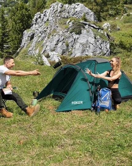 Nils Camp NC6010 Hiker žalia kempingo palapinė dvivietė