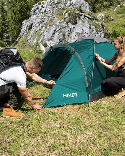 Nils Camp NC6010 Hiker žalia kempingo palapinė dvivietė