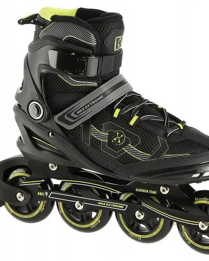 Nils Extreme NA9157 jaunimo riedučiai, juodi, ABEC-9, poliuretano ratukai, 42 dydis