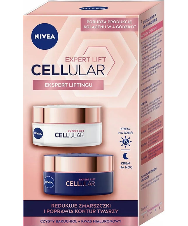 NIVEA CELLULAR Expert Lift stangrinantis dieninis kremas SPF30 50ml + naktinis kremas