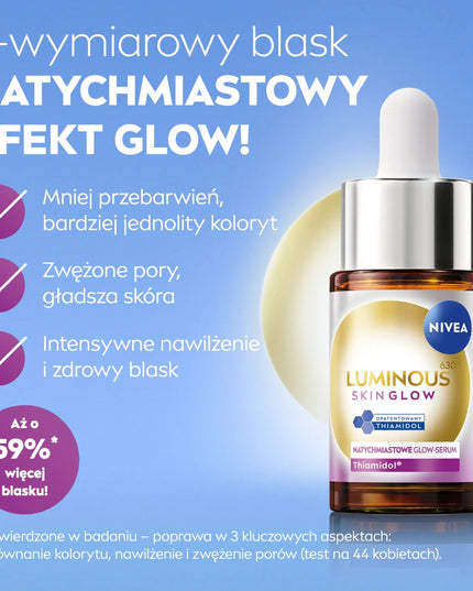 NIVEA LUMINOUS630 SKIN GLOW veido serumas, 30 ml