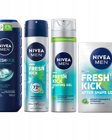 NIVEA MEN dušo želė + skutimosi priemonė + antiperspirantas + losjonas po skutimosi
