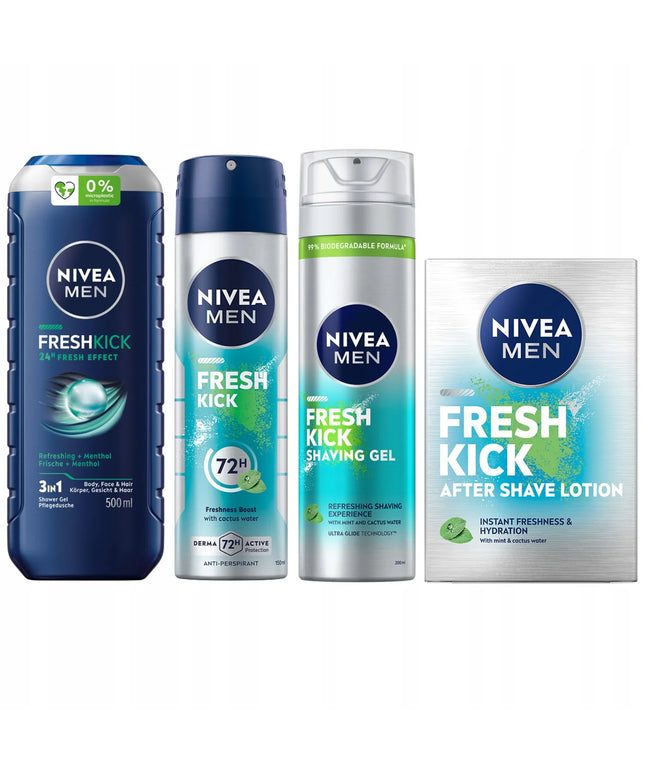 NIVEA MEN dušo želė + skutimosi priemonė + antiperspirantas + losjonas po skutimosi